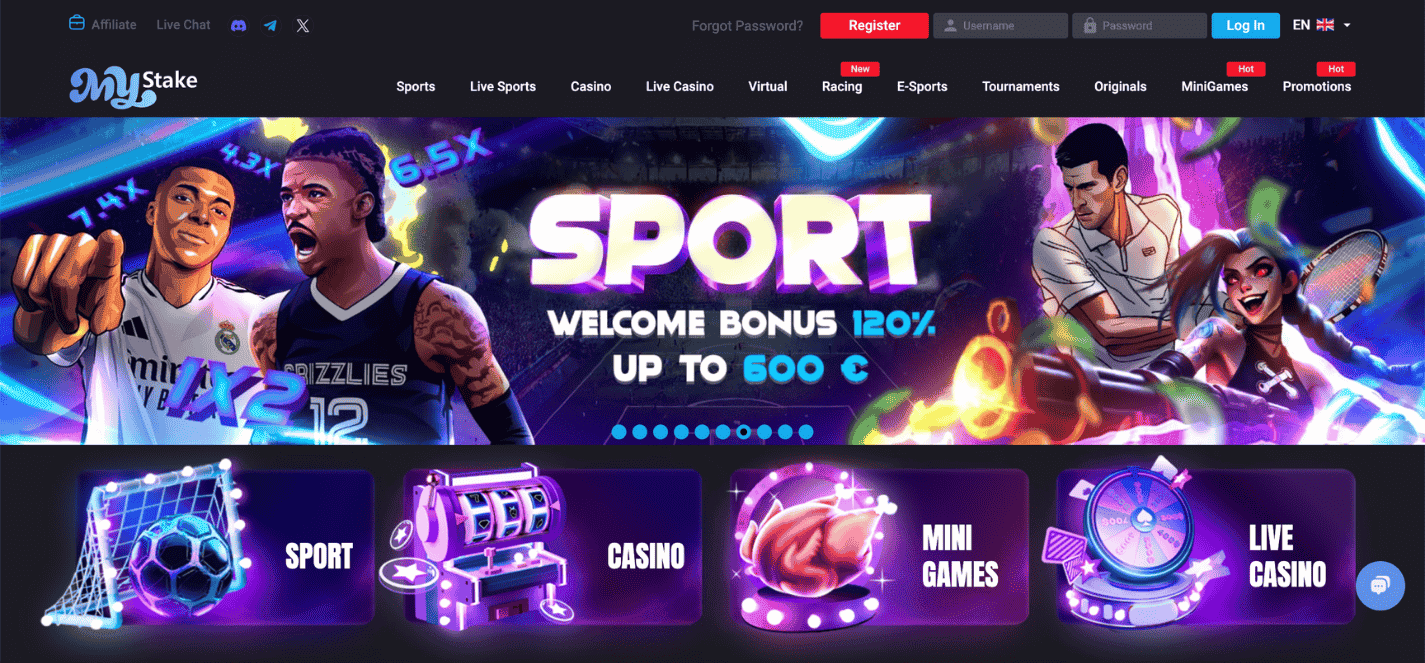 MyStake Betting site not on Gamstop